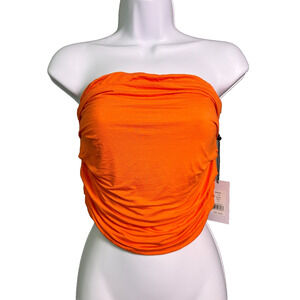 NWT Bailey 44 Marsha Top Womens M Boho Bandeau Rushed Cropped Summer Resort